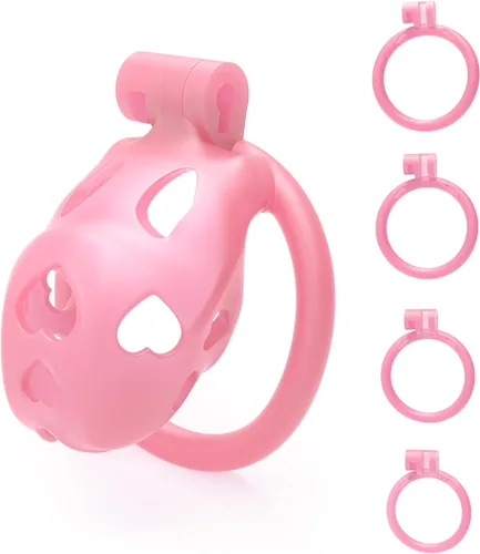 Miniatura 7 de Love 1.0 - Jaula de castidad – Dispositivo de castidad masculina de resina ligera con bloqueo invisible, equipo de bondage para hombres, diseño