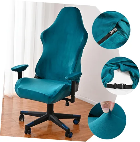 Miniatura 2 de Zerodeko 1 juego de funda para silla de juegos para computadora de forro polar plateado