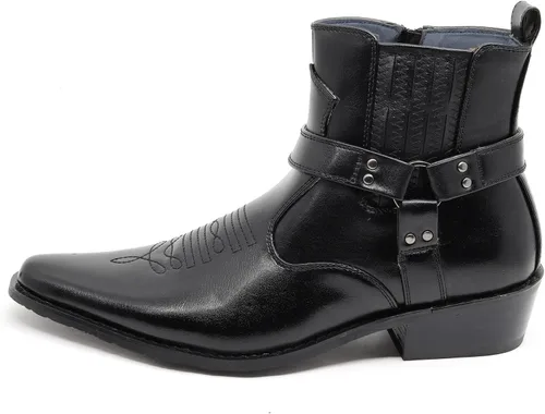 Miniatura 2 de Diego-02 - Botas vaqueras para hombre con correa de cinturón