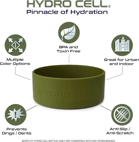 Miniatura 3 de HYDRO CELL Funda Protectora de Silicona para la Base - Cubierta Protectora para Botellas de Agua de Acero Inoxidable de 64oz, 40oz, 32oz, 24oz