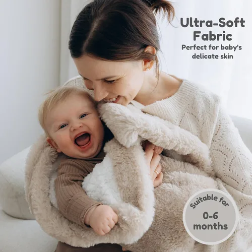 Miniatura 2 de Manta envolvente cálida para bebé niño o niña, manta envolvente multiusos para bebé, interior de forro polar ultra suave y exterior de felpa, manta
