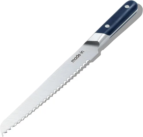 Miniatura 8 de Made In Utensilios de cocina Cuchillo de pan de 9 pulgadas Fabricado en Francia Espiga completa con mango de madera de olivo