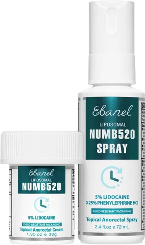 Miniatura 11 de Ebanel Set de crema anestésica de lidocaína al 5% y bálsamo para tatuajes, crema anestésica tópica Numb520 para alivio del dolor, quemaduras