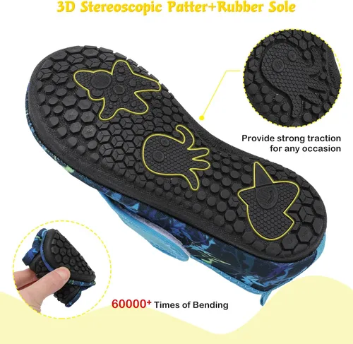 Miniatura 4 de LeIsfIt Zapatos de agua para niños y niñas, zapatos de playa para bebés, calcetines acuáticos antideslizantes para niños