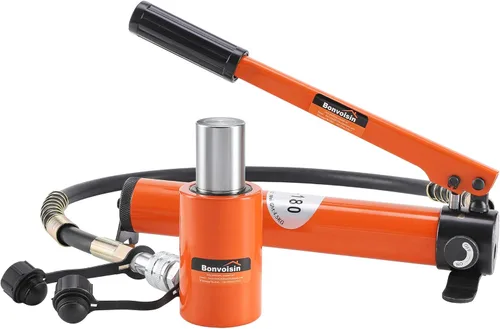 Miniatura 7 de Bonvoisin 20T cilindro hidráulico Jack Porta Power Ram 2" carrera mini cilindros de elevación de efecto simple para maquinaria construcción naval