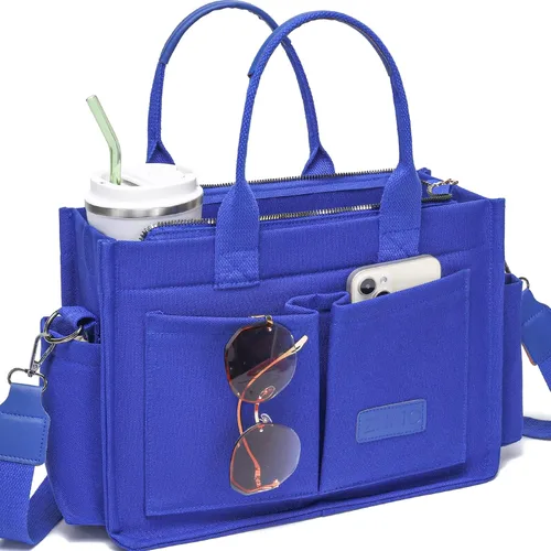 Miniatura 9 de ZHMO Bolso de lona para mujer, bolsos cruzados para mujer, bolsos de trabajo para computadora portátil, bolso grande de mano para enfermera
