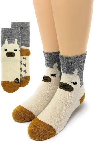 WARRIOR ALPACA SOCKS - Calcetines de lana de alpaca para bebé, familia feliz, para adultos, adolescentes y niños