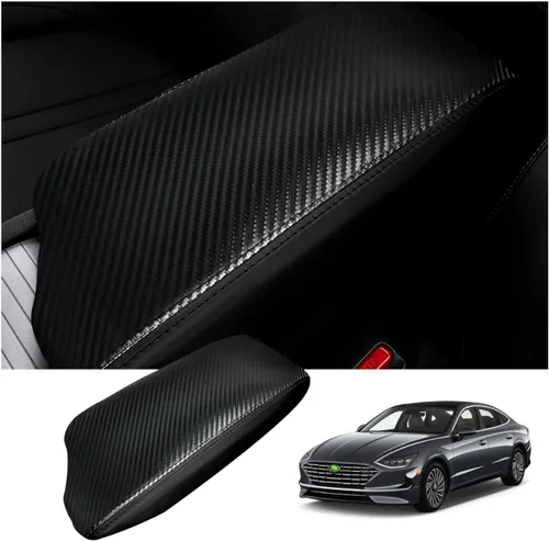 Miniatura 10 de Autorder Funda de consola central para Hyundai Tucson 2016-2019 2020 2021, accesorios de fibra de carbono, funda impermeable antiarañazos