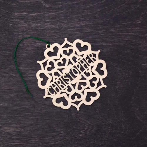 Miniatura 5 de Adornos personalizados para árbol de Navidad – Decoraciones de Navidad hechas a mano, adorno de Navidad, copo de nieve de madera, regalos de Navidad