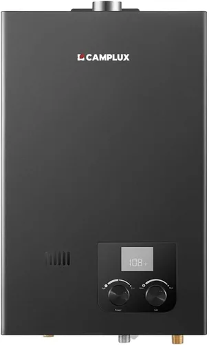 CAMPLUX - Calentador de agua sin tanque de gas para interiores, 2.64 GPM, calentador de agua sin tanque de propano CM264, 68,000 BTU, agua caliente
