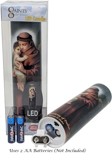 Miniatura 5 de St Anthony, vela de oración devocional sin llama LED, THE SAINTS COLLECTION