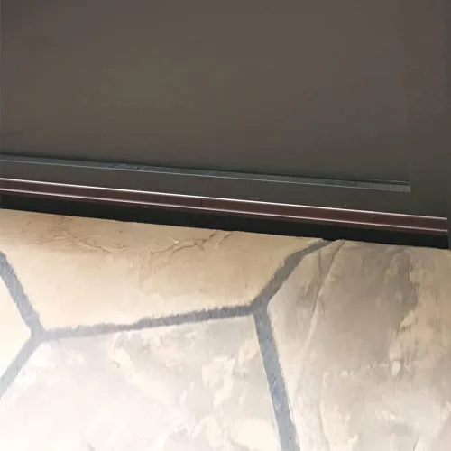 Miniatura 3 de Barrido inferior del cepillo de puerta (2.5 pulgadas de ancho x 36.5 pulgadas de largo) con soporte de aleación de aluminio marrón en forma de H