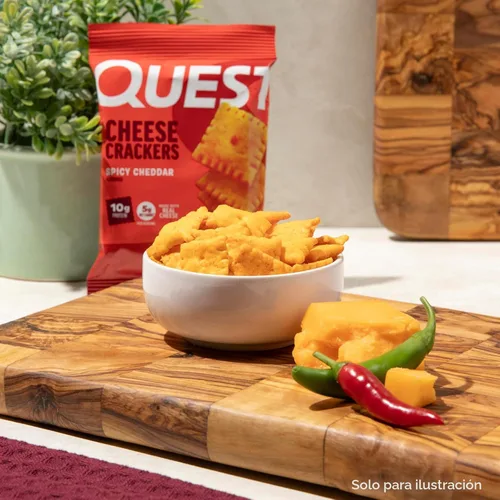 Miniatura 7 de Quest Nutrition - Galletas de queso cheddar picante, 0.35 oz de proteína, bajas en carbohidratos, hechas con queso real, 12