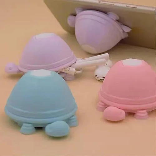Lindo estuche para auriculares, organizador de tortugas sin enredos, accesorios de almacenamiento de auriculares, estuche colgante para enrollador