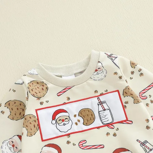 Miniatura 124 de Conjunto de camisa larga y divertida para bebé niño y niña, ropa de primera Navidad, 6, 12, 18, 24 meses, 2T