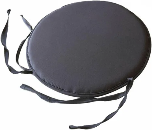 Miniatura 2 de Womenyiaor Juego de 4 cojines redondos para sillas para interiores y exteriores, con lazos, juego de bistró, almohadillas para sillas de comedor