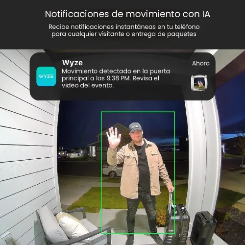 Miniatura 7 de WYZE Cámara de timbre con cable v2 (se requiere cableado de timbre existente), timbre de video de seguridad 2K, visión nocturna a color, audio de 2