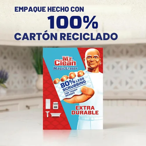 Miniatura 7 de Mr. Clean Borrador mágico, limpiador multiusos, limpiador de limpieza, pared, tenis, cocina, baño, ducha, esponja de melamina, almohadillas extra