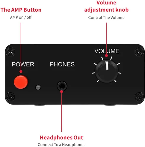 Miniatura 6 de Mini preamplificador de audio estéreo pequeño, amplificador de auriculares, ganancia de 20 dB Phono Turntable Phonograph preamplificador