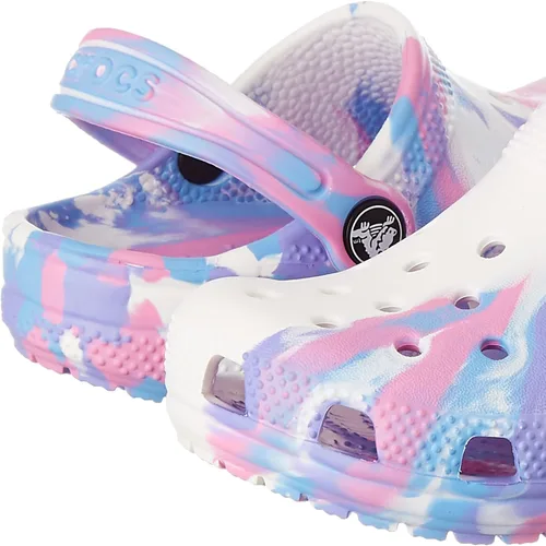 Miniatura 7 de Crocs Zuecos clásicos unisex para niños con teñido anudado marmoleado