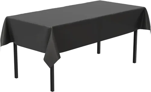 Miniatura 3 de Bluetable Rollo de plástico para mesa, color negro, 40 x 300 pies, rollos de mantel desechables para cubrir la mesa, manteles de plástico