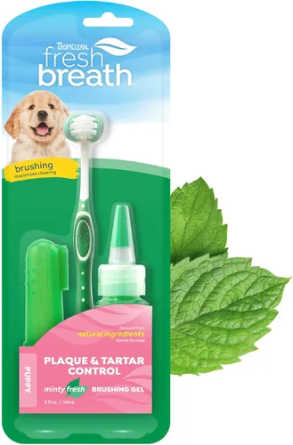 Miniatura 8 de TropiClean - Pasta de dientes para perros con aliento fresco, para limpieza de dientes, refrescante del aliento, gel fácil de usar para remover