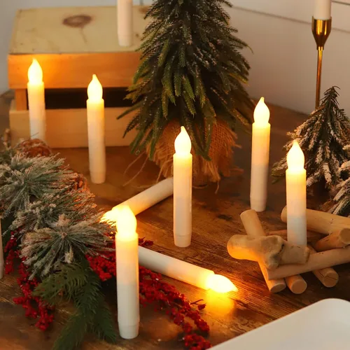 Miniatura 8 de MUMCHASI Velas sin llama Candelabros a pilas Velas LED parpadeantes Velas eléctricas sin llama Candelabros cónicos Iglesia Boda Fiesta de Halloween