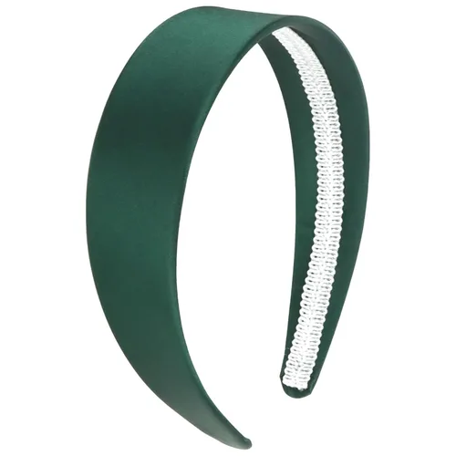 Miniatura 14 de Wecoe Diadema azul bebé de 1.6 pulgadas de ancho, diadema de satén de seda para mujer, antideslizante, a la moda, banda lisa para el cabello