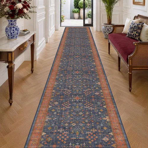 Miniatura 177 de Alfombra Boho Negra para Sala de Estar - Alfombra de Área Lavable de 10x14 Pies, Alfombras de Comedor para Debajo de la Mesa, Alfombra Suave de Pelo