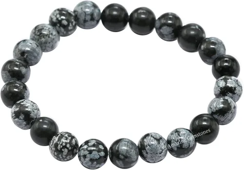 Miniatura 701 de Amazing Gemstone Pulsera de cristal para mujeres y hombres, pulsera de cristal curativo de protección, pulsera elástica con cuentas de piedras