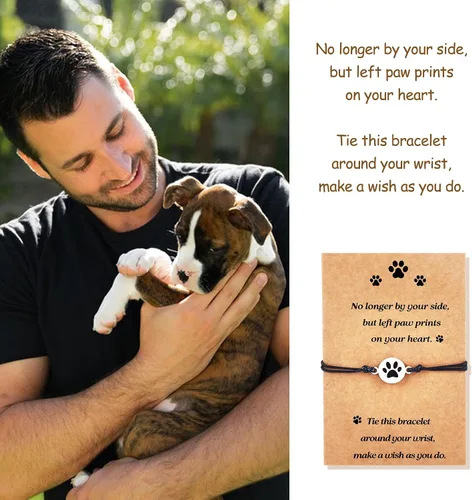 Miniatura 40 de PLwelth Pulseras de perro de cachorro para mujeres y hombres, regalos conmemorativos para amantes de las mascotas, regalos de amistad para ella, sus