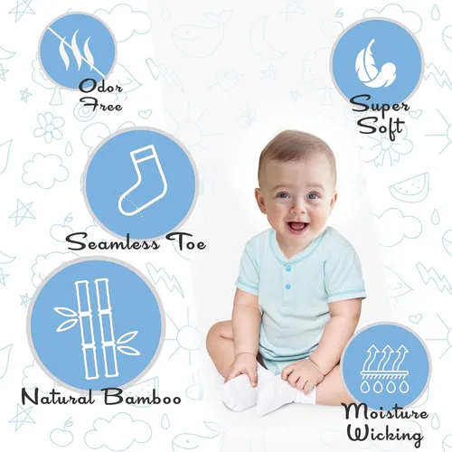 Miniatura 2 de Silky Toes Calcetines de bambú para bebés conjunto de regalo para bebé 6 pares