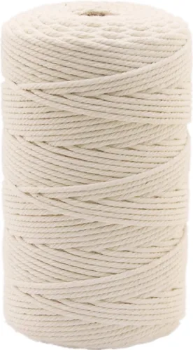 Miniatura 8 de Cuerda de macramé de algodón de 3 mm x 109 yardas, suministros de macramé de color natural, cuerda de algodón suave para colgar plantas, colgante