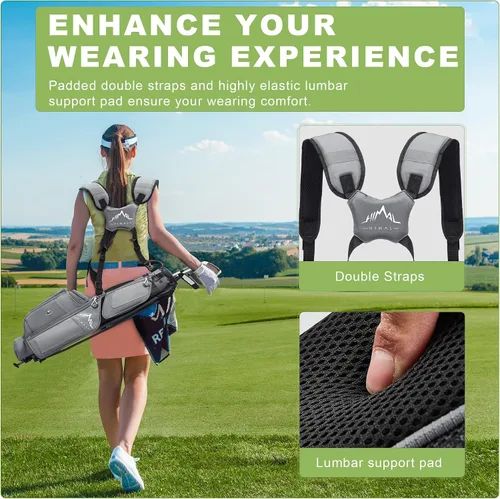 Miniatura 7 de Bolsa de golf ligera con soporte para transportar – Bolsa de golf fácil de llevar y duradera para Pitch n Putt para el campo de práctica, Par 3