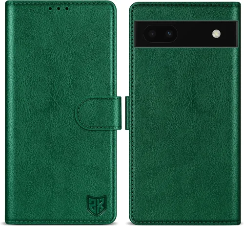 Miniatura 16 de ZZXX Funda tipo cartera para Google Pixel 6a con bloqueo RFID, ranura para tarjetas, función atril, cierre magnético, funda protectora de cuero