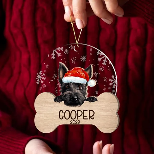 Miniatura 171 de Nazenti American Pit Bull Terrier Adorno de Navidad, adorno de perro fotográfico, adorno de perro personalizado, adornos de fotos de madera