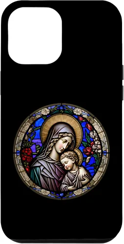 Miniatura 25 de Funda para iPhone 11 Religious Blessed Virgin María y Jesús con diseño de vidrieras