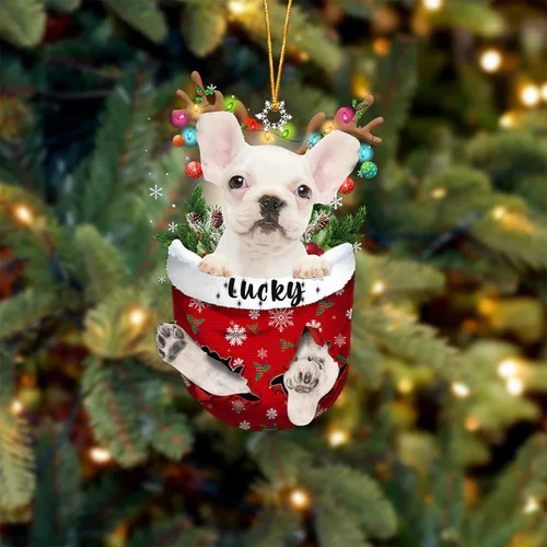 Miniatura 144 de Adorno de Navidad personalizado para perro Airedale Terrier en bolsillo de nieve, adorno para árbol de Navidad, idea de regalo para amantes