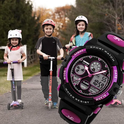 Miniatura 7 de Kids Digital Sport Watch, Boys Girls Waterproof Sports Outdoor Watches Children Casual Electronic Analog Quartz Wrist Watches with Alarm Stopwatch