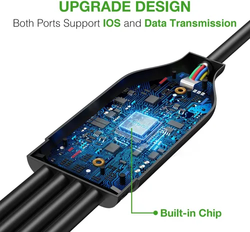 Miniatura 2 de ANDTOBO Divisor USB 1 a 4, USB 2.0 Y Splitter Cable de carga USB 1 macho a 4 hembra, cable de alimentación de extensión