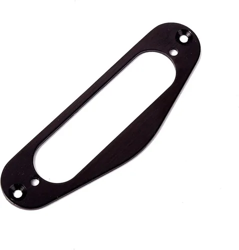Miniatura 4 de Alnicov Anillo de montaje de pastilla de cuello de metal para Stratocaster Strat Single Coil Pickup Negro