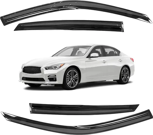 Miniatura 131 de Viseras para ventanas para Mazda 3 Sedán 4 puertas 2004 2005 2006 2007 2008 2009 estilo JDM Mugen, deflector de viento, protector solar y de lluvia