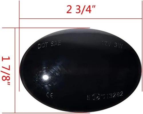 Miniatura 2 de Corp - Juego de 2 luces LED redondas y 4 piezas curvadas (2 delanteras + 2 traseras delanteras) para guardabarros laterales indicadores
