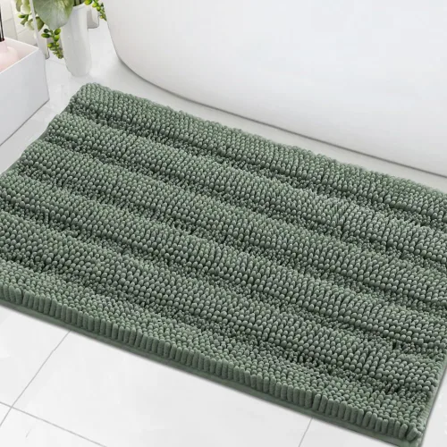 Miniatura 163 de H.VERSAILTEX - Alfombras de baño, juego de 2 piezas, alfombra de contorno para baño, juego de alfombras para inodoro, alfombra antideslizante