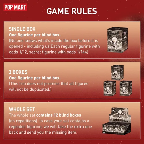 Miniatura 2 de POP MART Skullpanda Serie Imagen de la Realidad - Figuras de Caja Ciega, Figuras de Acción de Diseño Aleatorio, Juguetes Coleccionables