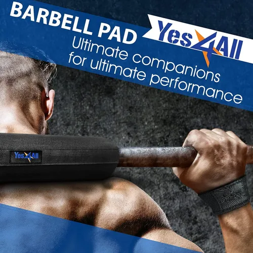 Miniatura 7 de Yes4All Ergonomic Foam Bar Pad, Olympic Barbell Squat & Neck Pad for Squats, Hip Thrusts & Weight Lifting Bar B. Almohadilla de barra