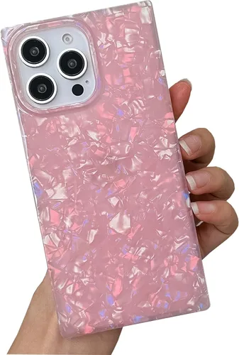 Miniatura 42 de Funda compatible con iPhone 14 Pro con borde rectangular, bonita funda protectora de lujo con pintura al óleo y flores para mujeres y niñas, funda