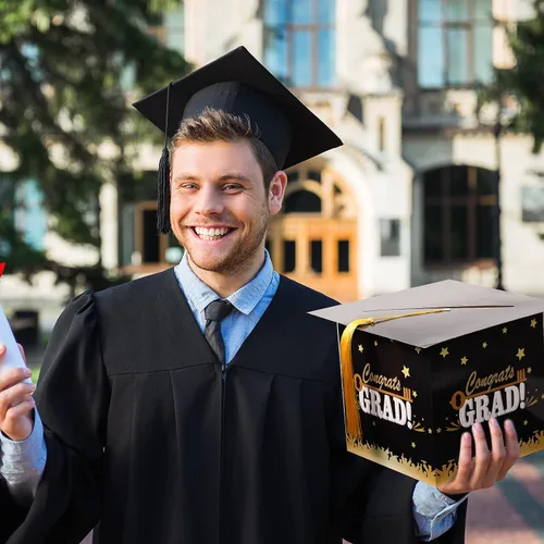 Miniatura 3 de Outus Caja de tarjetas de graduación 2026 con borla, titular de la tarjeta de felicitación para graduación, caja de regalo de graduación