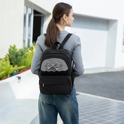 Miniatura 3 de MYHOZEE Bolso tipo mochila para mujer, Black01, Mochilas Daypack