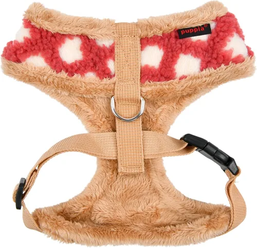 Miniatura 2 de Puppia Stefan - Arnés para perro sobre la cabeza cálido de invierno, con patrón de gofre, ajustable en el pecho para perros pequeños y medianos